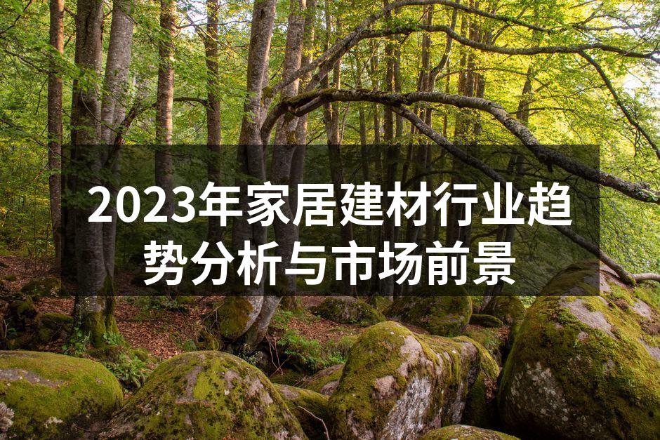 2023年家居建材行业趋势分析与市场前景